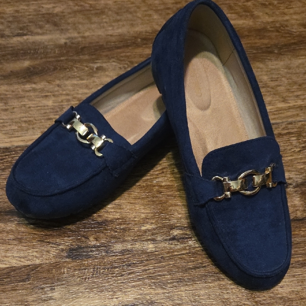 Navy Loafers